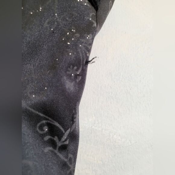 Rampage and Silver Shimmer Velour Bust Trim Maxi Formal Empire Dress Size 11 - Picture 5 of 12